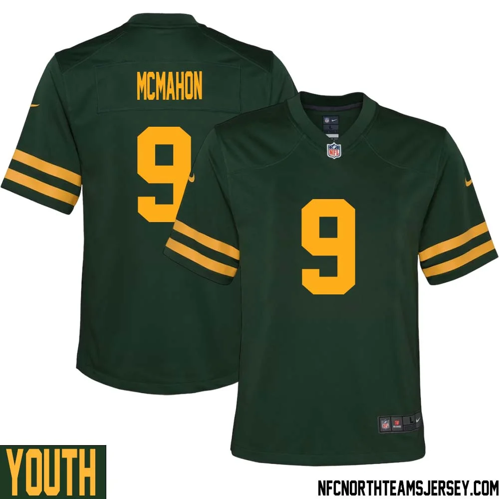 Jim McMahon No 9 Green Bay Packers Alternate Jersey Green Youth