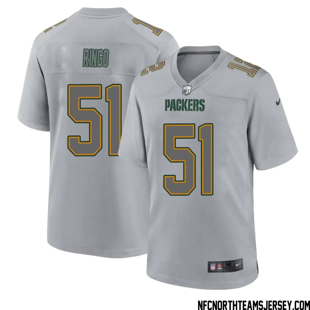 Jim Ringo No 51 Green Bay Packers Atmosphere Jersey Grey Mens 1