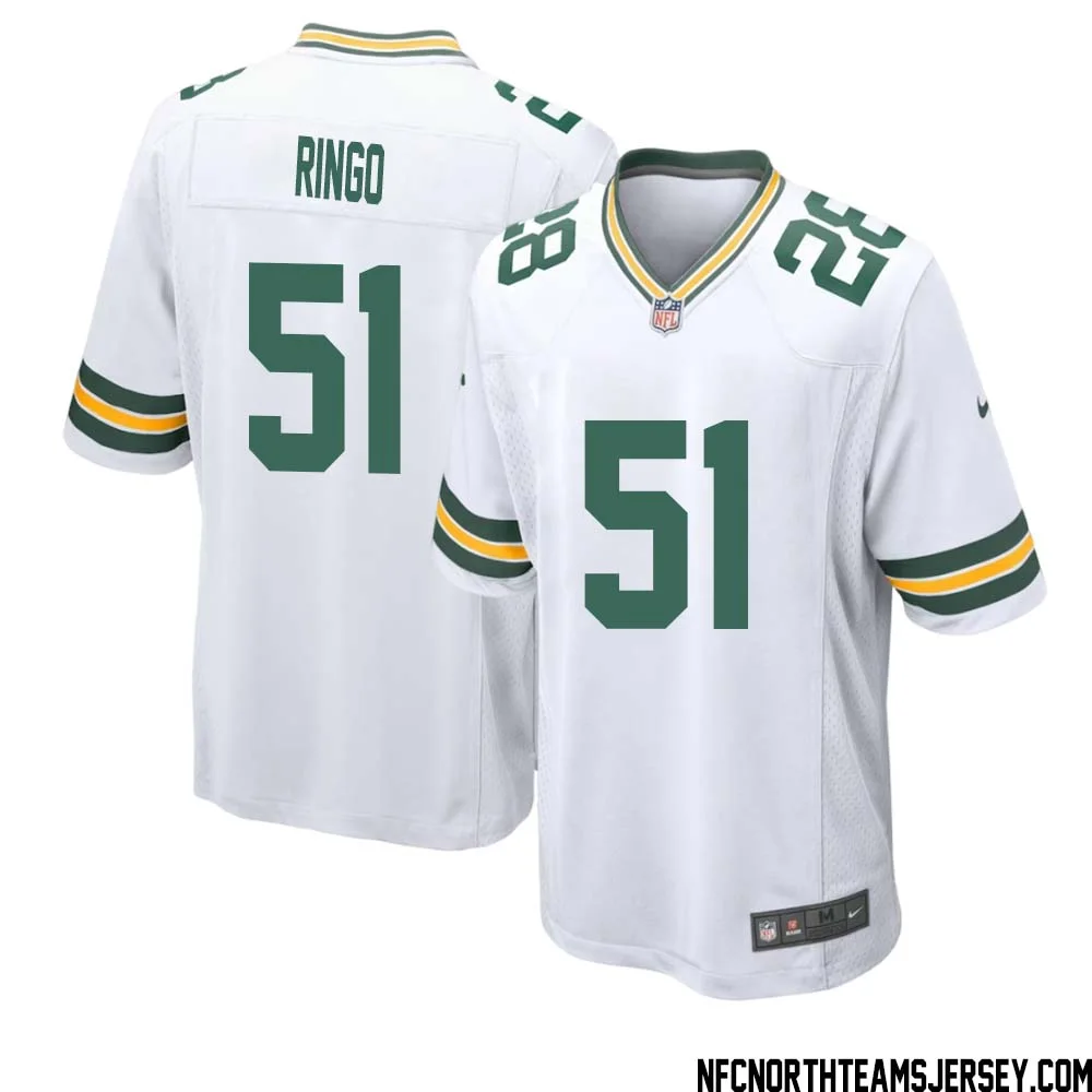 Jim Ringo No 51 Green Bay Packers Away Game Jersey Mens White