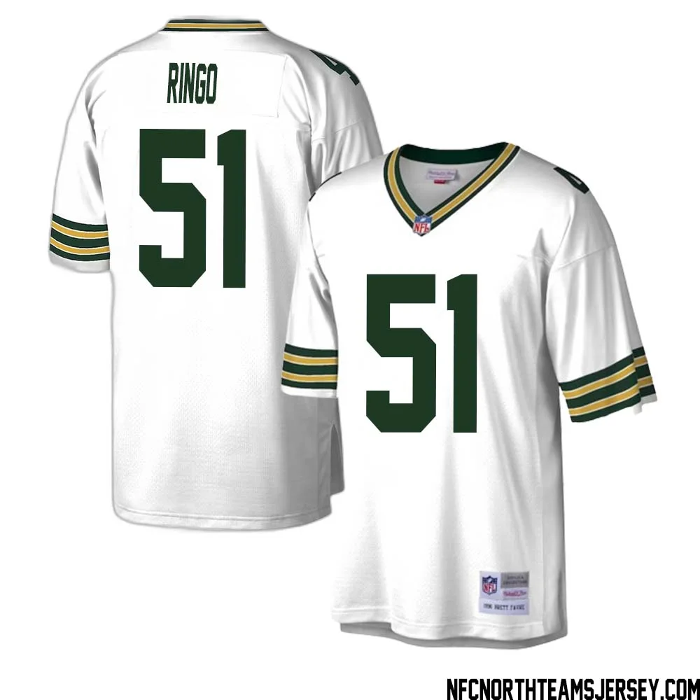 Jim Ringo No 51 Green Bay Packers Mitchell Ness Legacy Replica Jersey White 1 1