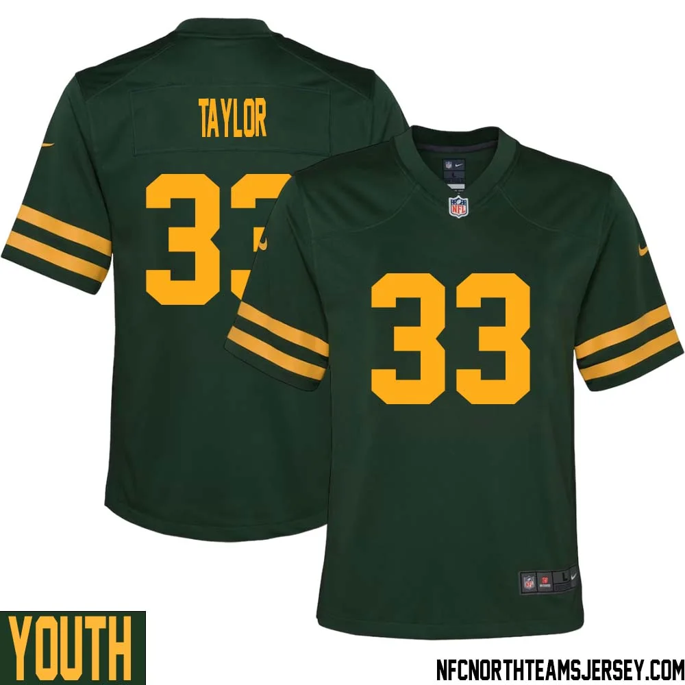 Jim Taylor No 33 Green Bay Packers Alternate Jersey Green Youth