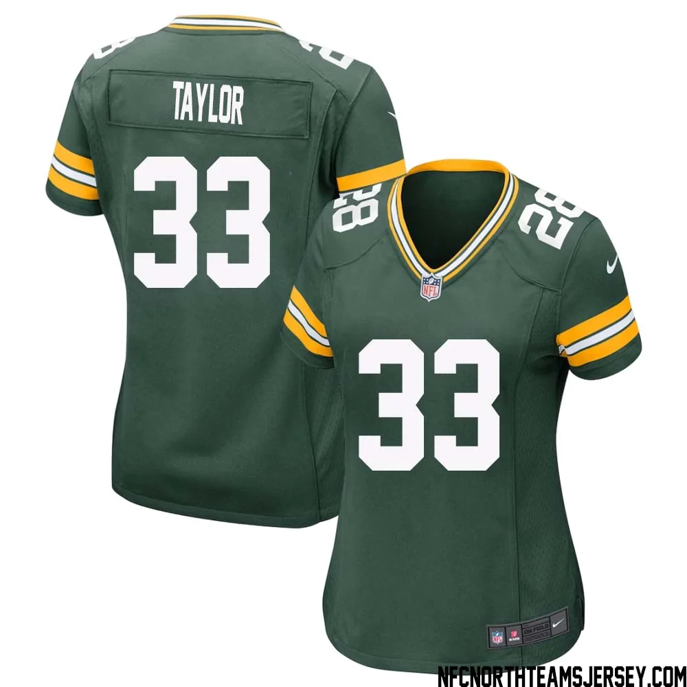 Jim Taylor No 33 Green Bay Packers Home Game Jersey Womens