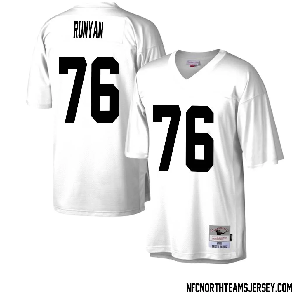 Jon Runyan No 76 Green Bay Packers Mitchell Ness Legacy Replica Jersey White 2
