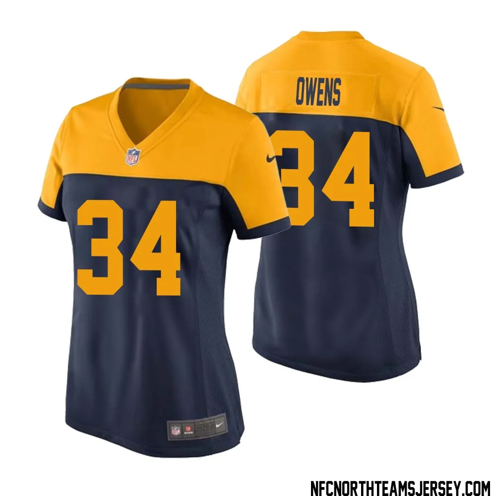 Jonathan Owens No 34 Green Bay Packers Ausweichtrikot Jugendliche for Women 1