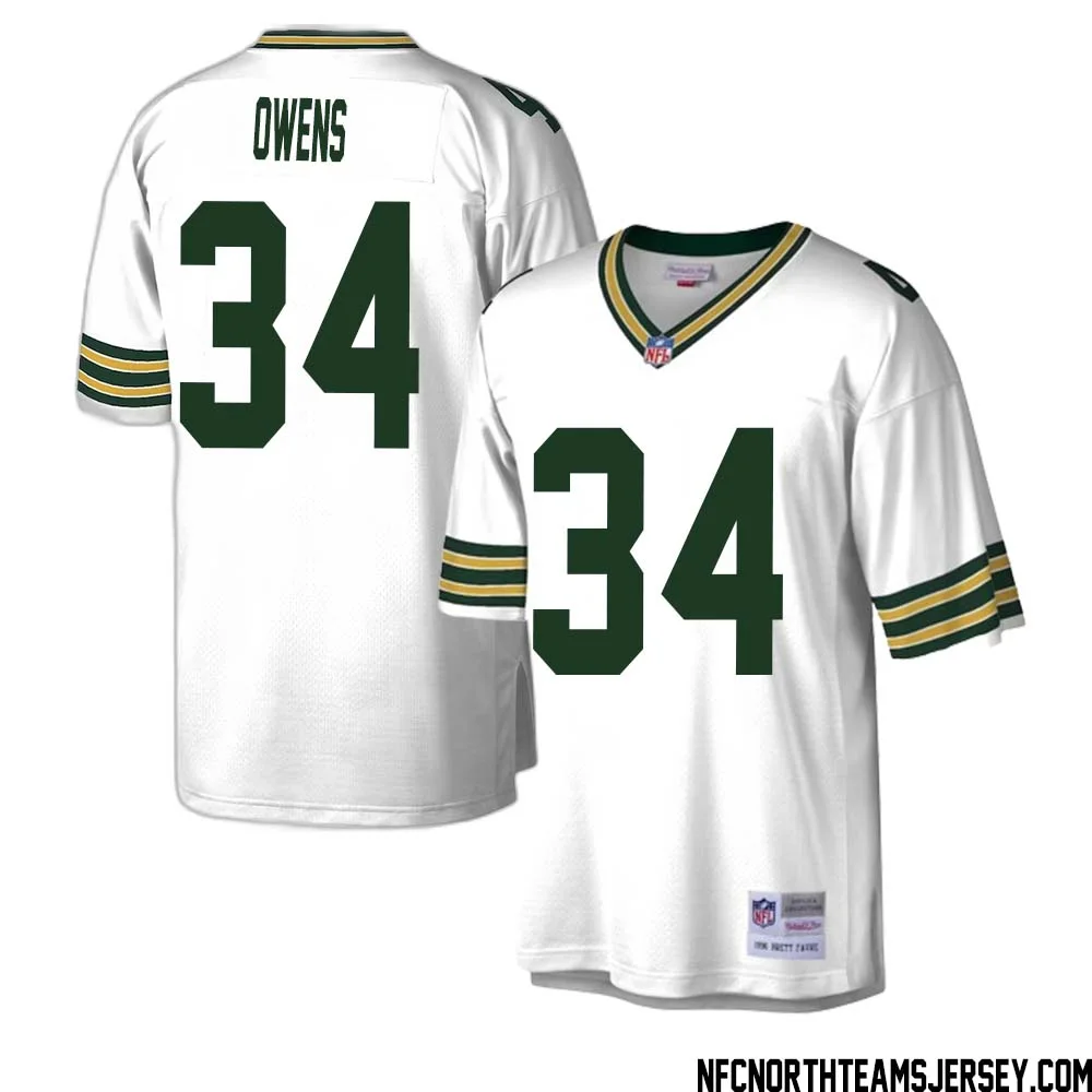 Jonathan Owens No 34 Green Bay Packers Mitchell Ness Legacy Replica Jersey White 1