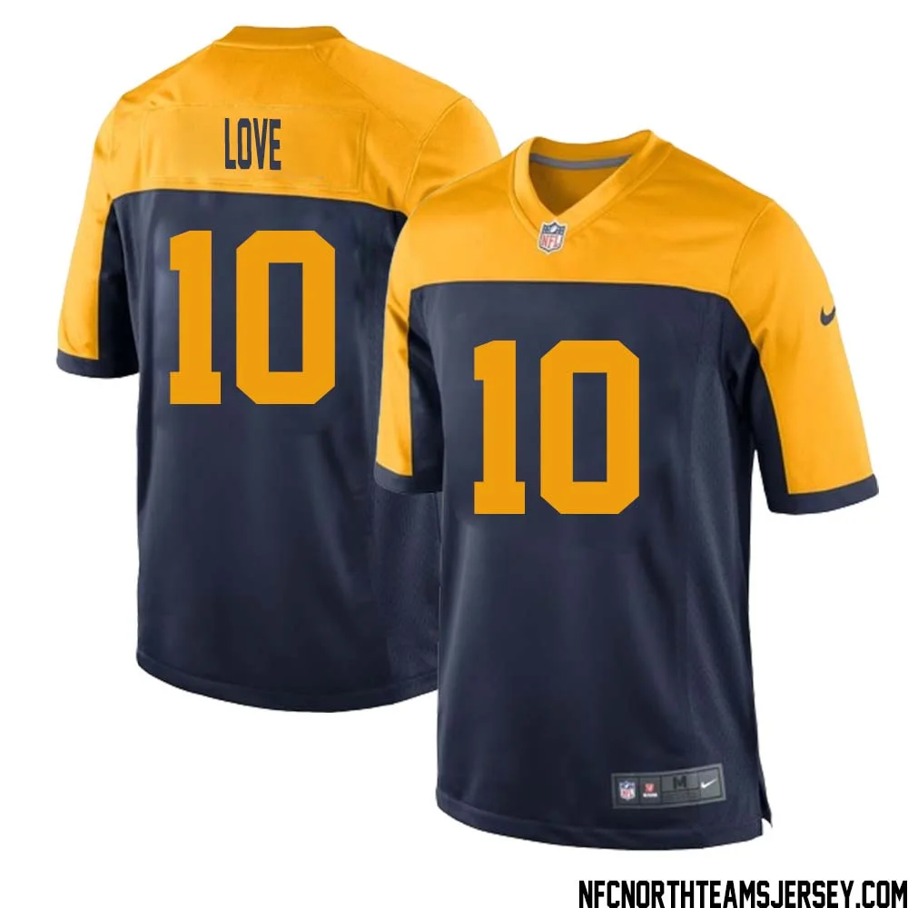 Jordan Love No 10 Green Bay Packers Ausweichtrikot Jugendliche for Men