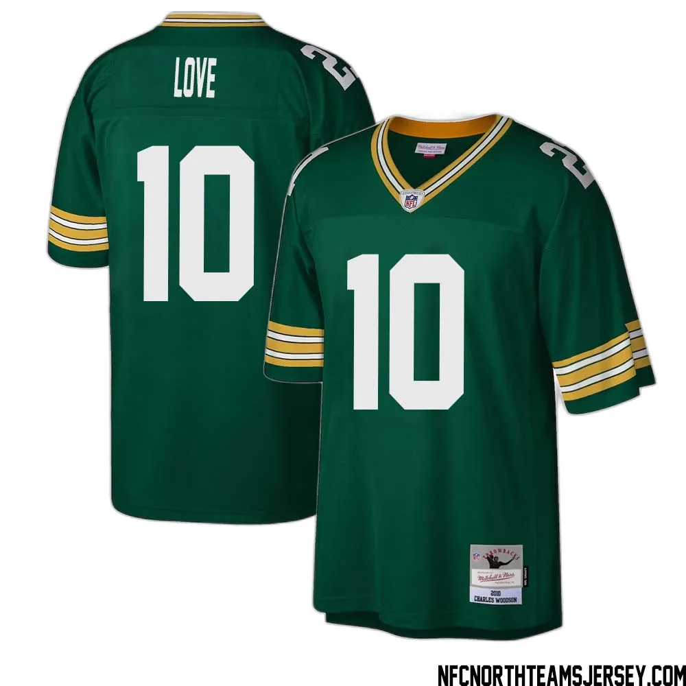 Jordan Love No 10 Green Bay Packers Mitchell Ness Legacy Replica Jersey Green 1