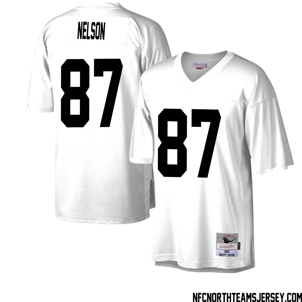 Jordy Nelson No 87 Green Bay Packers Mitchell Ness Legacy Replica Jersey White