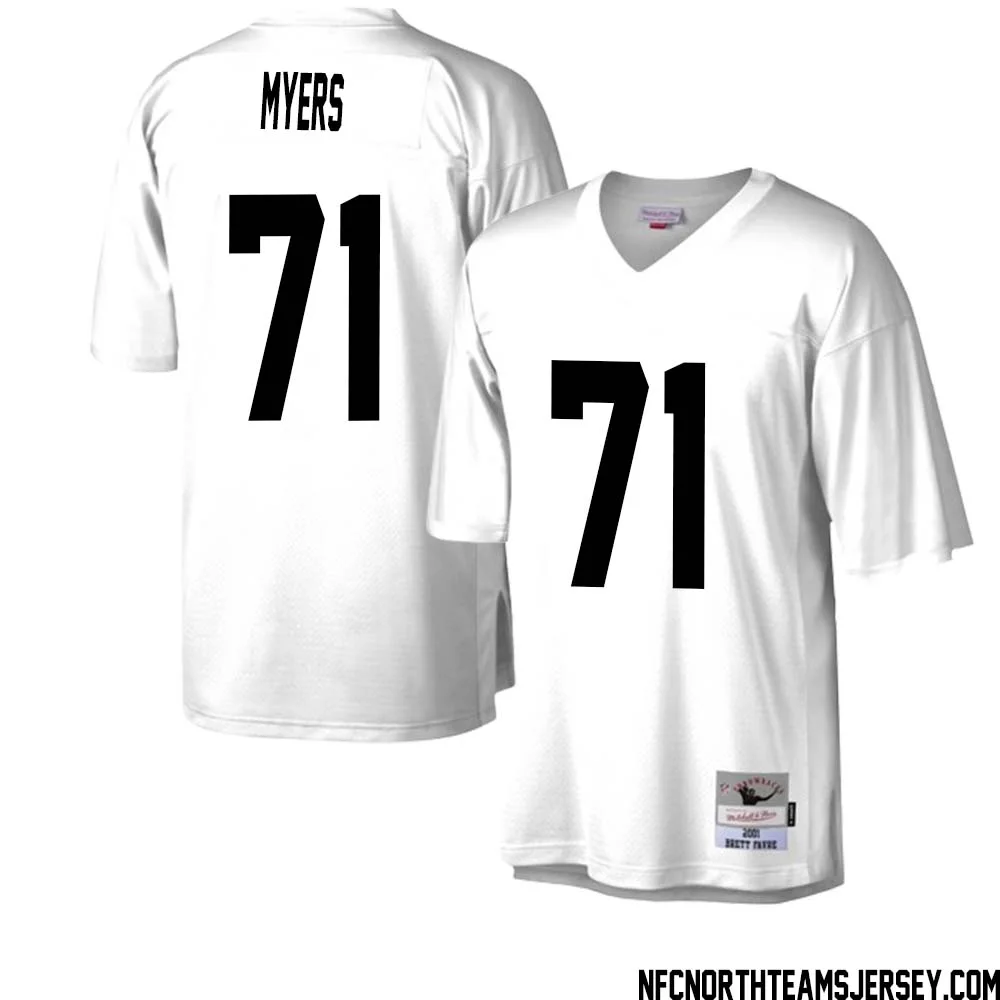 Josh Myers No 71 Green Bay Packers Mitchell Ness Legacy Replica Jersey White 2