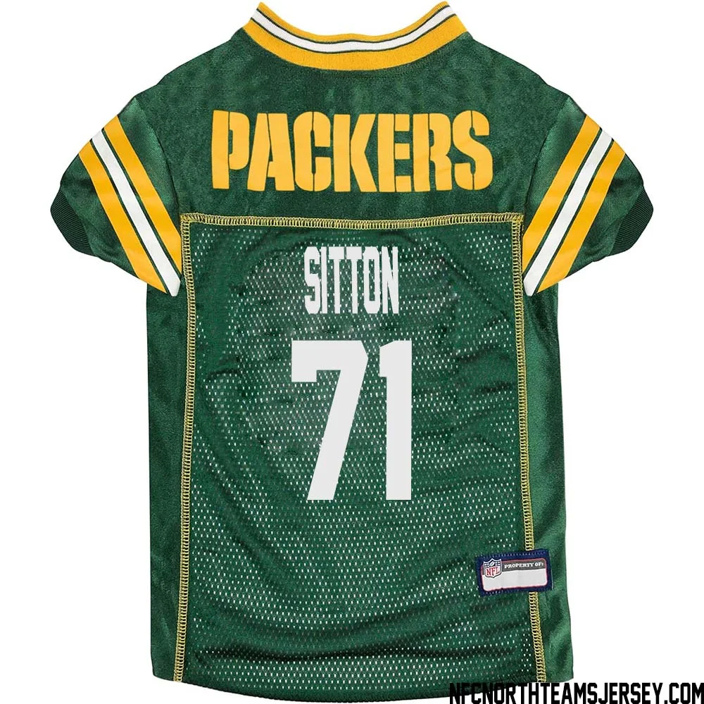 Josh Sitton No 71 Green Bay Packers Dog Jersey Green 1