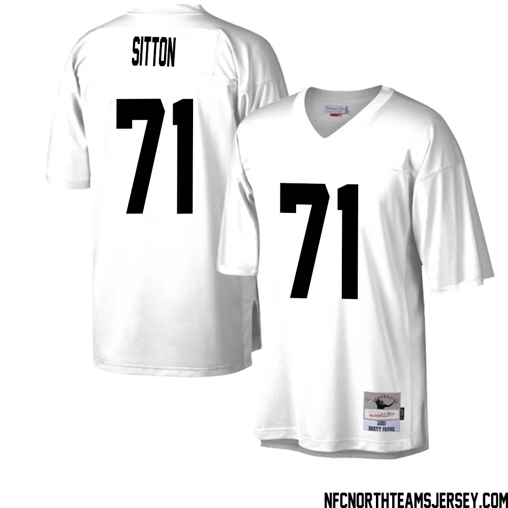 Josh Sitton No 71 Green Bay Packers Mitchell Ness Legacy Replica Jersey White 2
