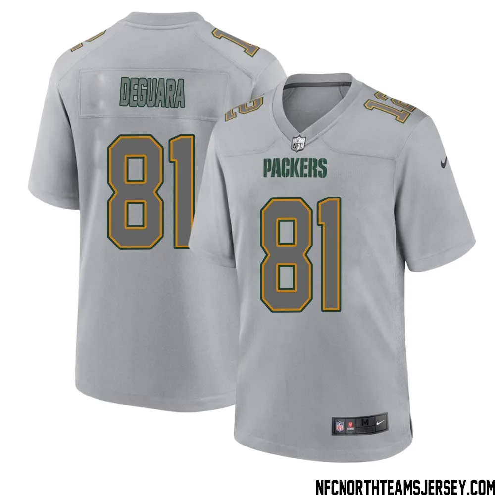 Josiah Deguara No 81 Green Bay Packers Atmosphere Jersey Grey Mens