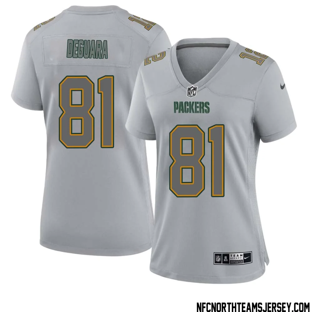 Josiah Deguara No 81 Green Bay Packers Atmosphere Jersey Grey Womens