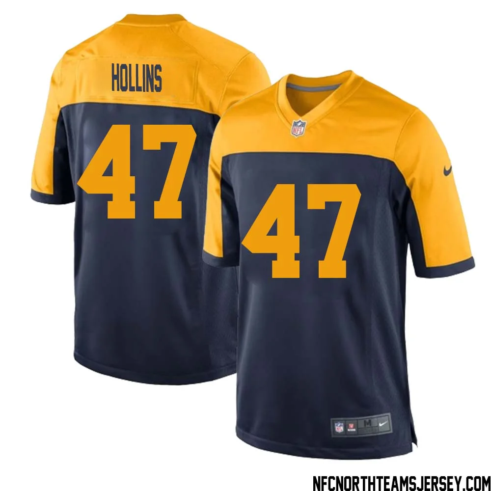 Justin Hollins No 47 Green Bay Packers Ausweichtrikot Jugendliche for Men 1