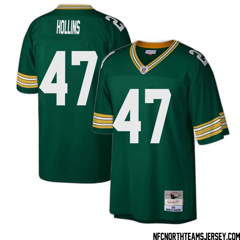 Justin Hollins No 47 Green Bay Packers Mitchell Ness Legacy Replica Jersey Green