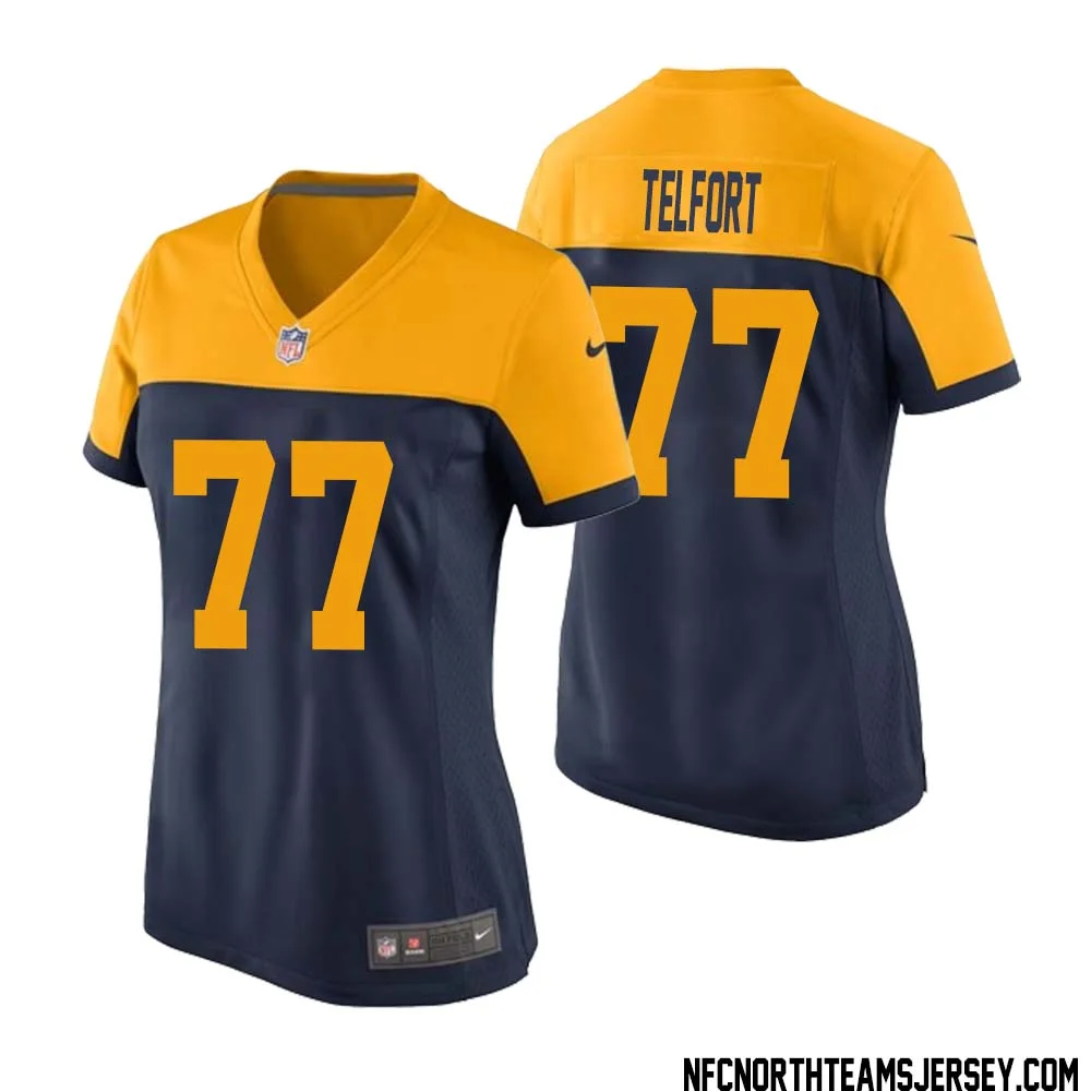 Kadeem Telfort No 77 Green Bay Packers Ausweichtrikot Jugendliche for Women 1