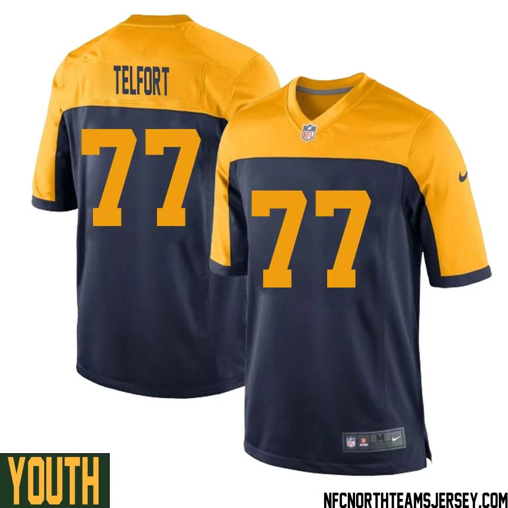 Kadeem Telfort No 77 Green Bay Packers Ausweichtrikot Jugendliche for Youth