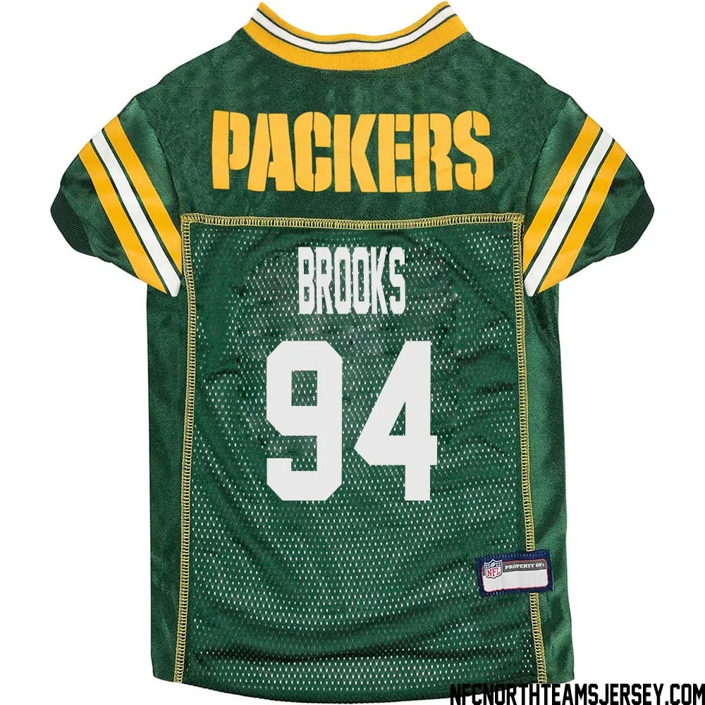 Karl Brooks No 94 Green Bay Packers Dog Jersey Green