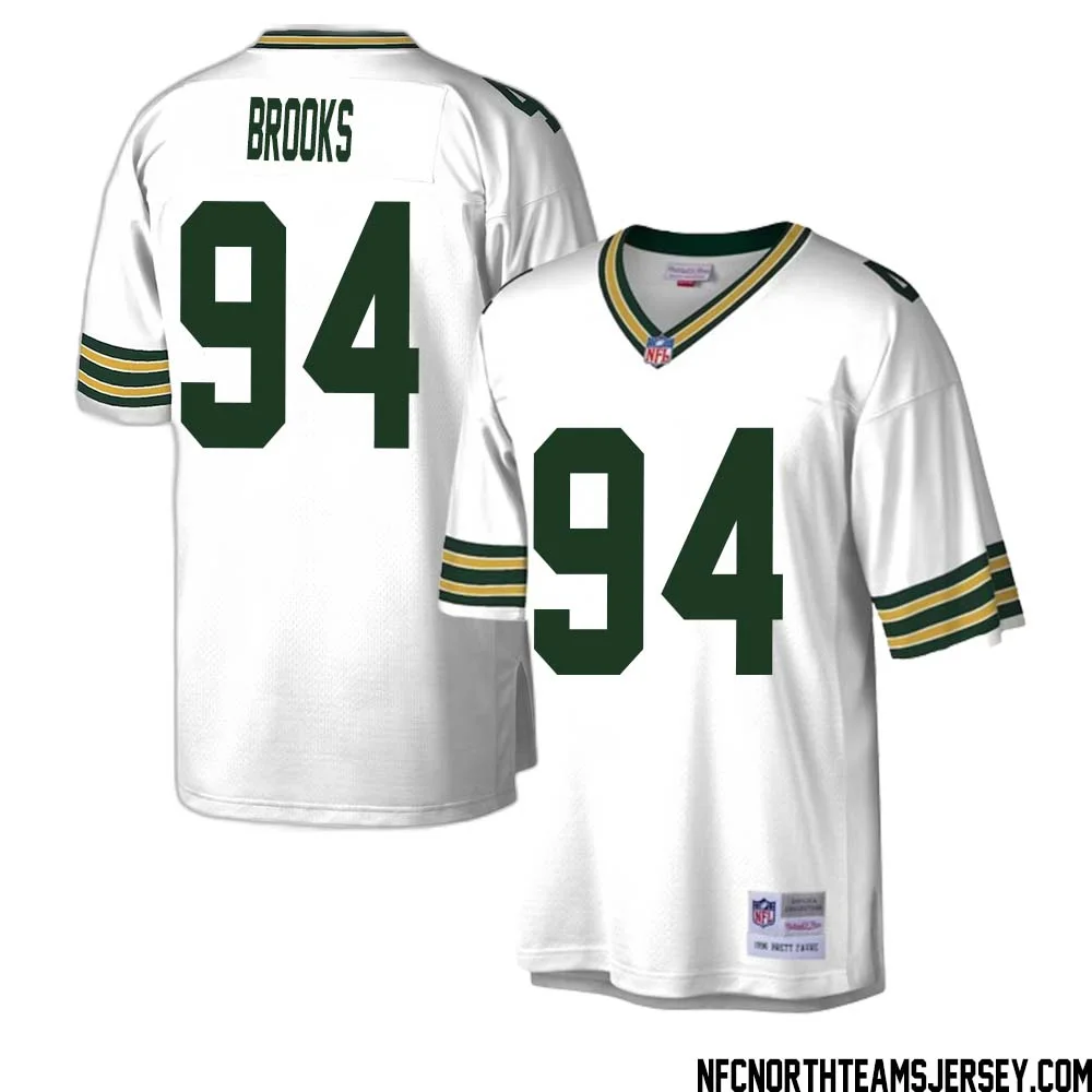 Karl Brooks No 94 Green Bay Packers Mitchell Ness Legacy Replica Jersey White 1