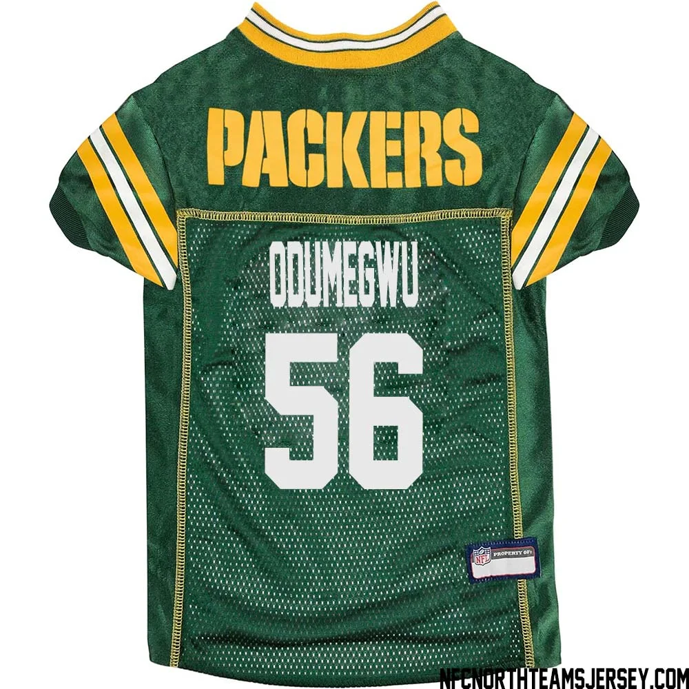 Kenneth Odumegwu No 56 Green Bay Packers Dog Jersey Green 1