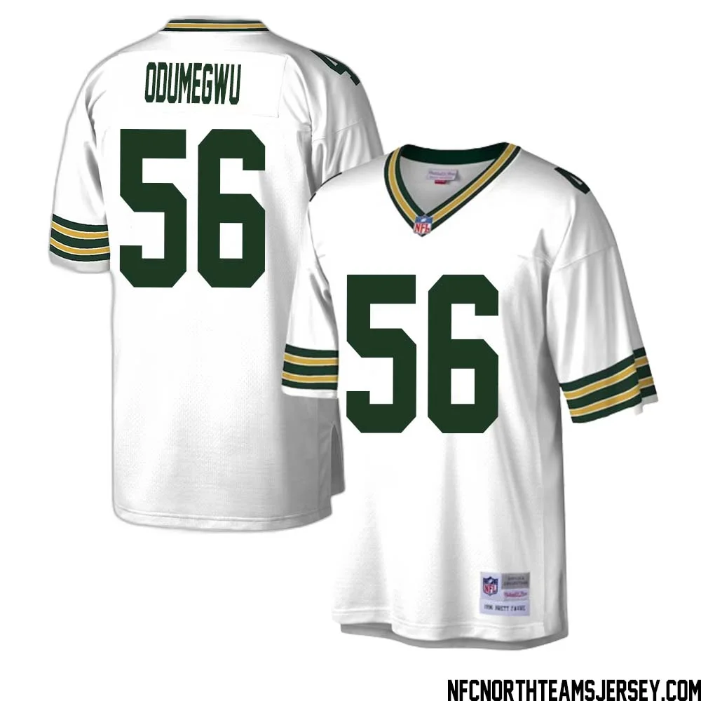 Kenneth Odumegwu No 56 Green Bay Packers Mitchell Ness Legacy Replica Jersey White 1 1