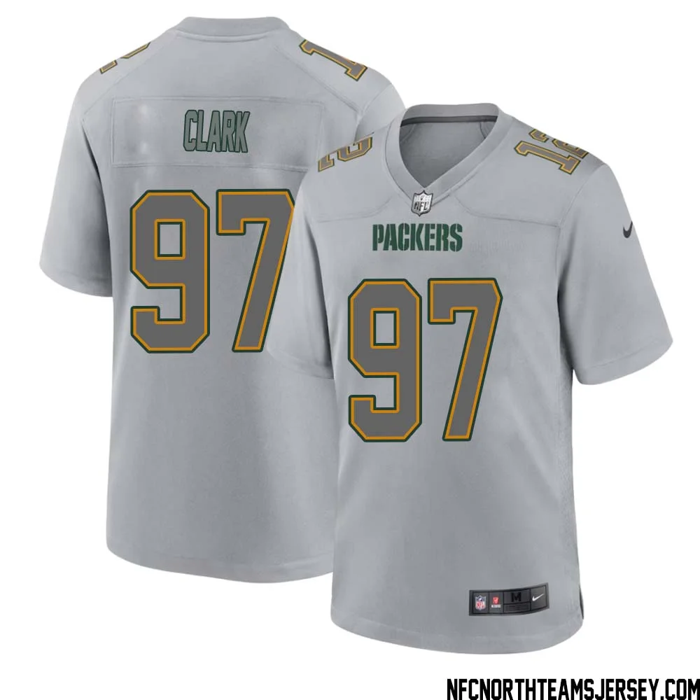 Kenny Clark No 97 Green Bay Packers Atmosphere Jersey Grey Mens