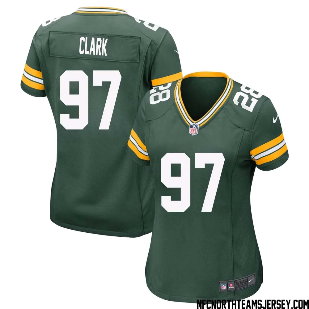 Kenny Clark No 97 Green Bay Packers Home Game Jersey Womens 1
