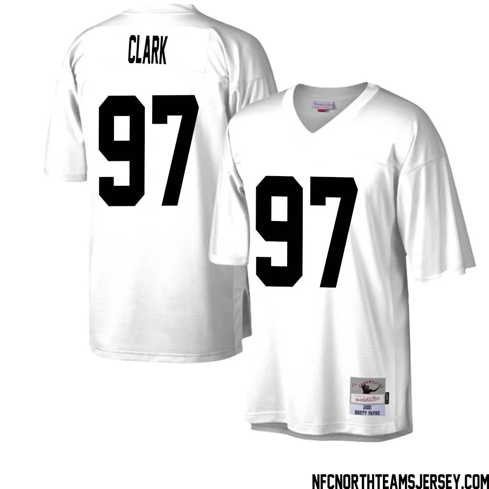 Kenny Clark No 97 Green Bay Packers Mitchell Ness Legacy Replica Jersey White 2