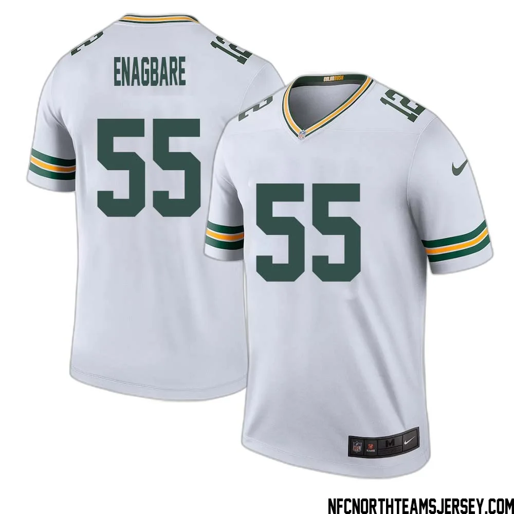 Kingsley Enagbare No 55 Green Bay Packers Color Rush Legend Jersey White Mens 1