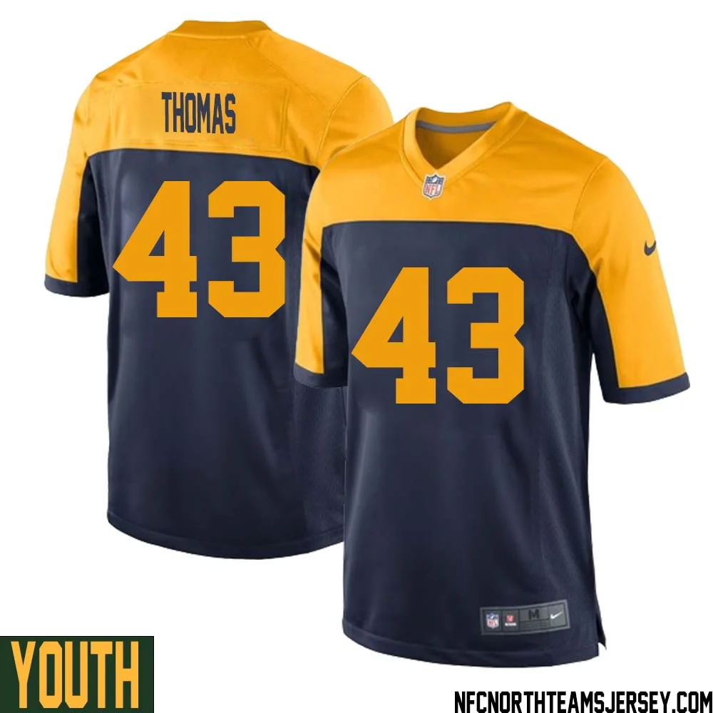 Kiondre Thomas No 43 Green Bay Packers Ausweichtrikot Jugendliche for Youth