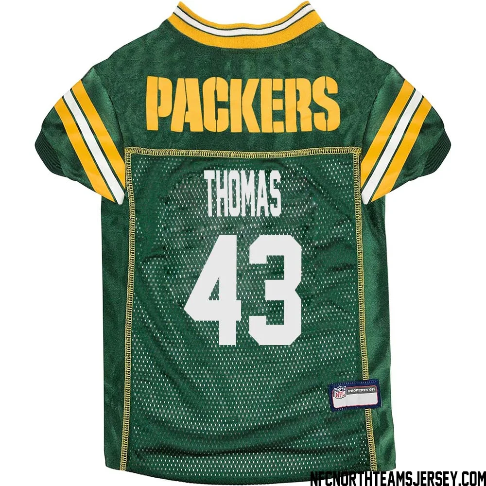 Kiondre Thomas No 43 Green Bay Packers Dog Jersey Green