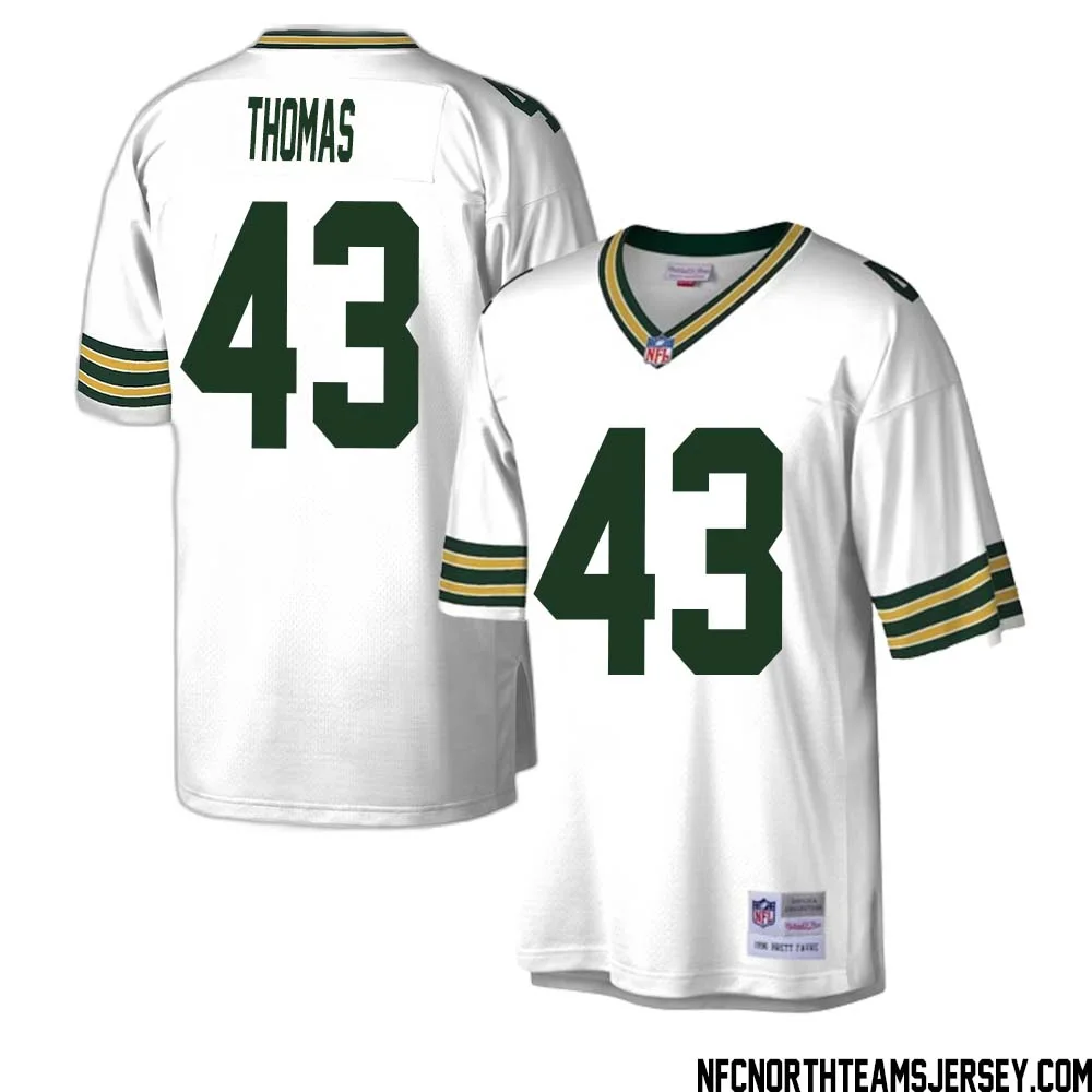 Kiondre Thomas No 43 Green Bay Packers Mitchell Ness Legacy Replica Jersey White 1 1