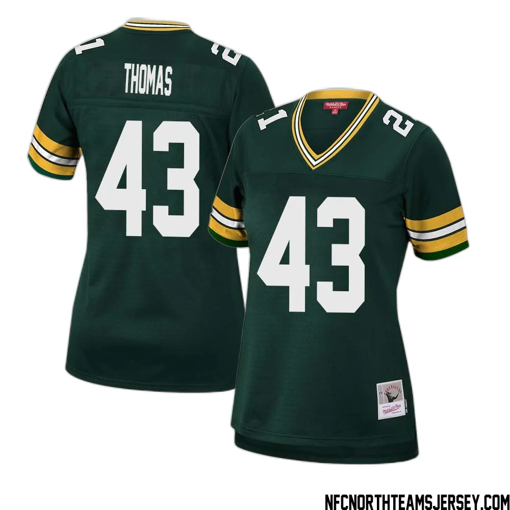 Kiondre Thomas No 43 Green Bay Packers Mitchell Ness Women 2010 Legacy Replica Player Jersey Green 1