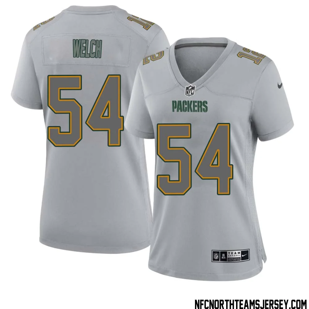 Kristian Welch No 54 Green Bay Packers Atmosphere Jersey Grey Womens