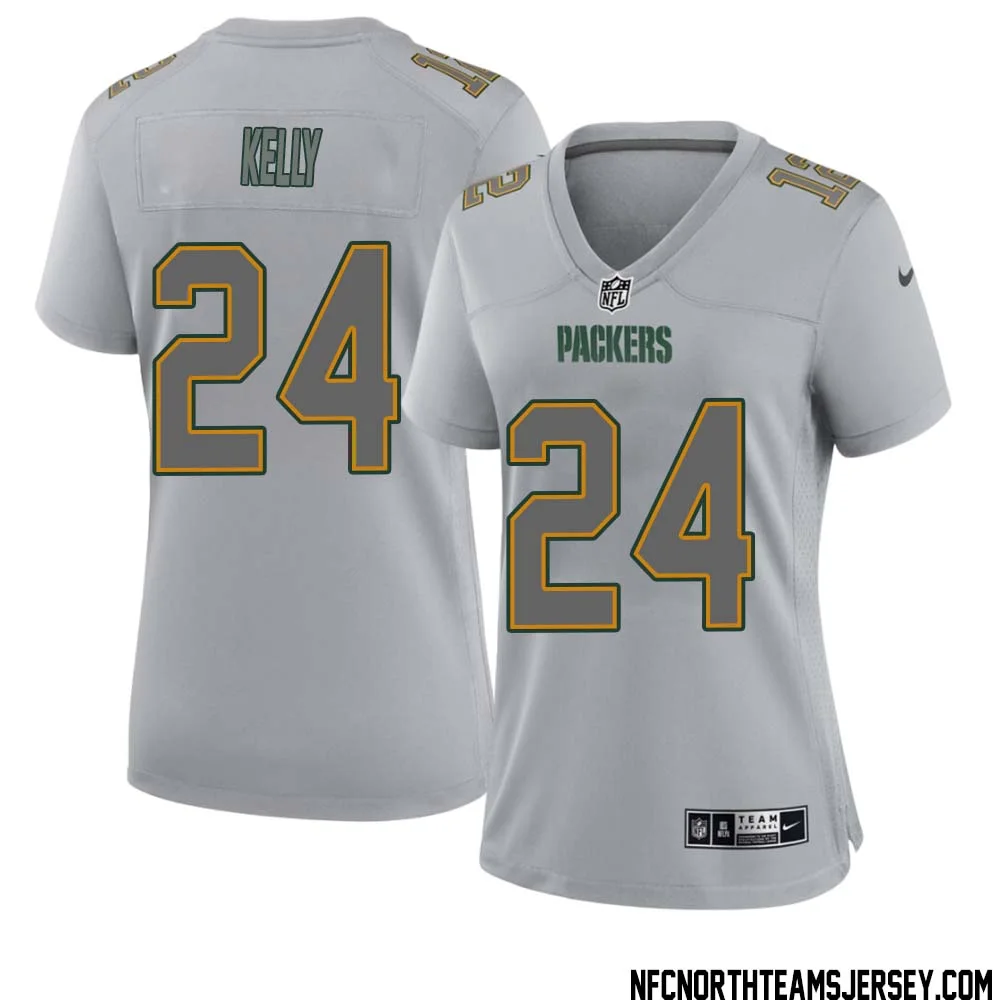 Kyu Kelly No 24 Green Bay Packers Atmosphere Jersey Grey Womens