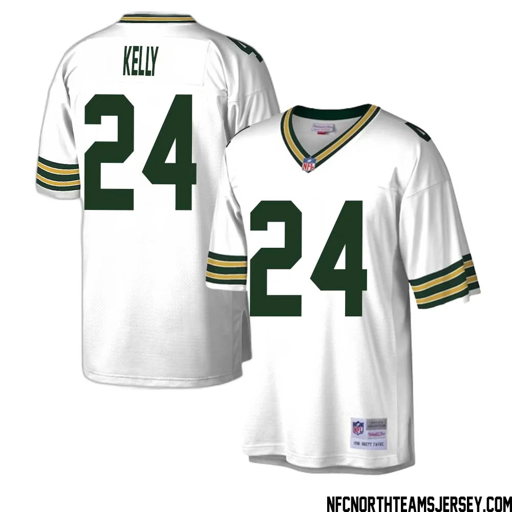Kyu Kelly No 24 Green Bay Packers Mitchell Ness Legacy Replica Jersey White 1
