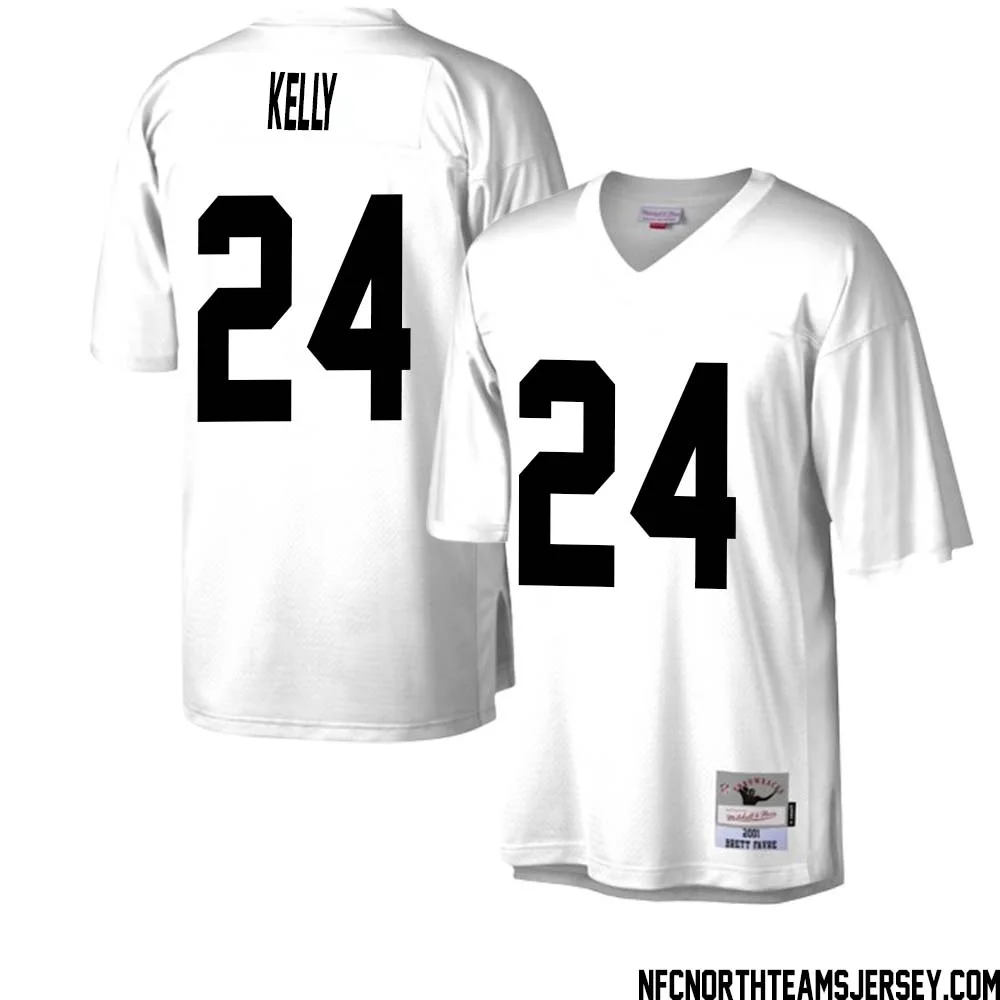 Kyu Kelly No 24 Green Bay Packers Mitchell Ness Legacy Replica Jersey White 2