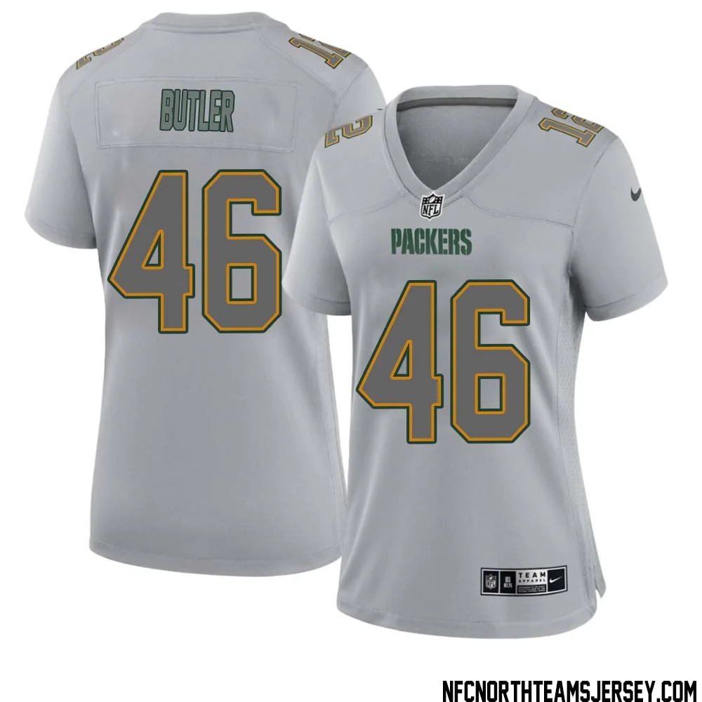 LeRoy Butler No 46 Green Bay Packers Atmosphere Jersey Grey Womens 1