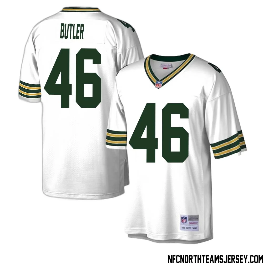 LeRoy Butler No 46 Green Bay Packers Mitchell Ness Legacy Replica Jersey White 1