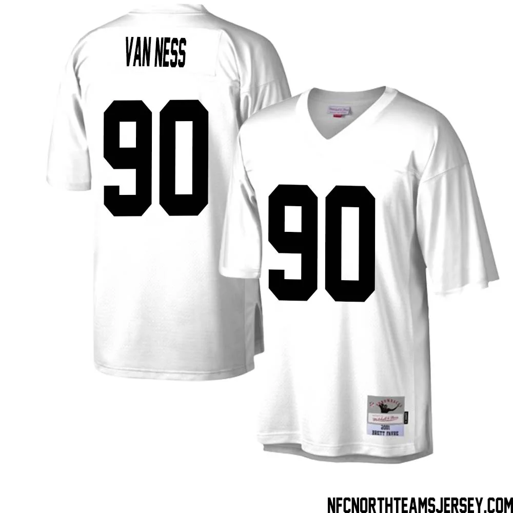 Lukas Van Ness No 90 Green Bay Packers Mitchell Ness Legacy Replica Jersey White