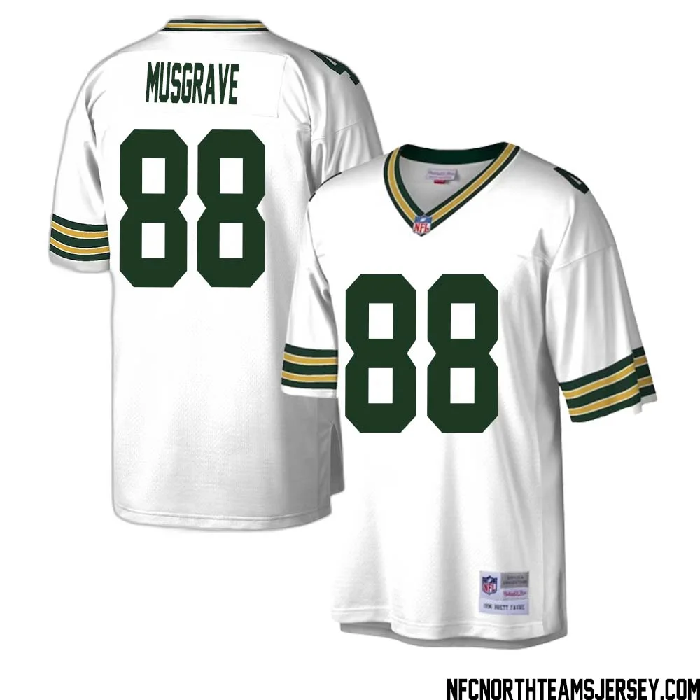 Luke Musgrave No 88 Green Bay Packers Mitchell Ness Legacy Replica Jersey White 1