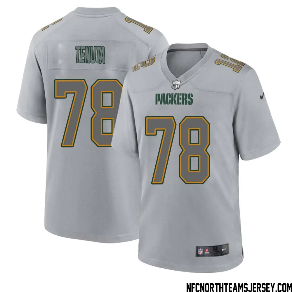 Luke Tenuta No 78 Green Bay Packers Atmosphere Jersey Grey Mens 1