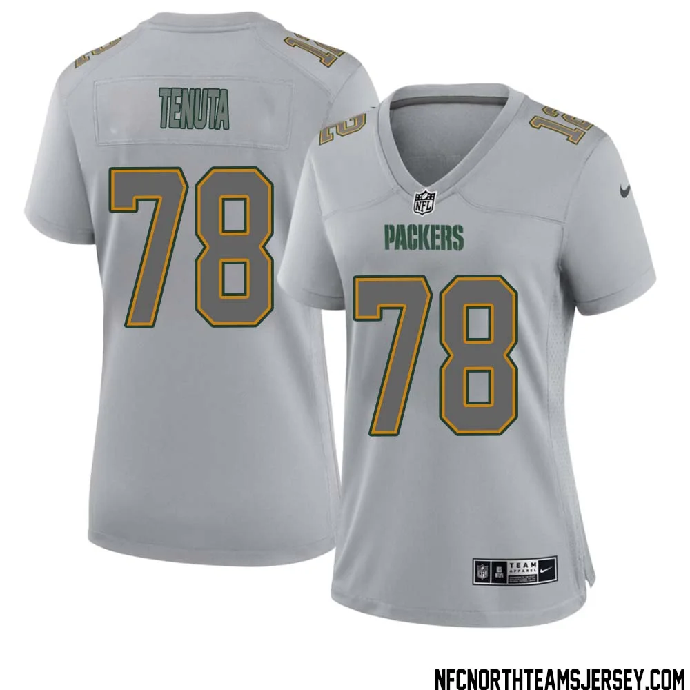 Luke Tenuta No 78 Green Bay Packers Atmosphere Jersey Grey Womens