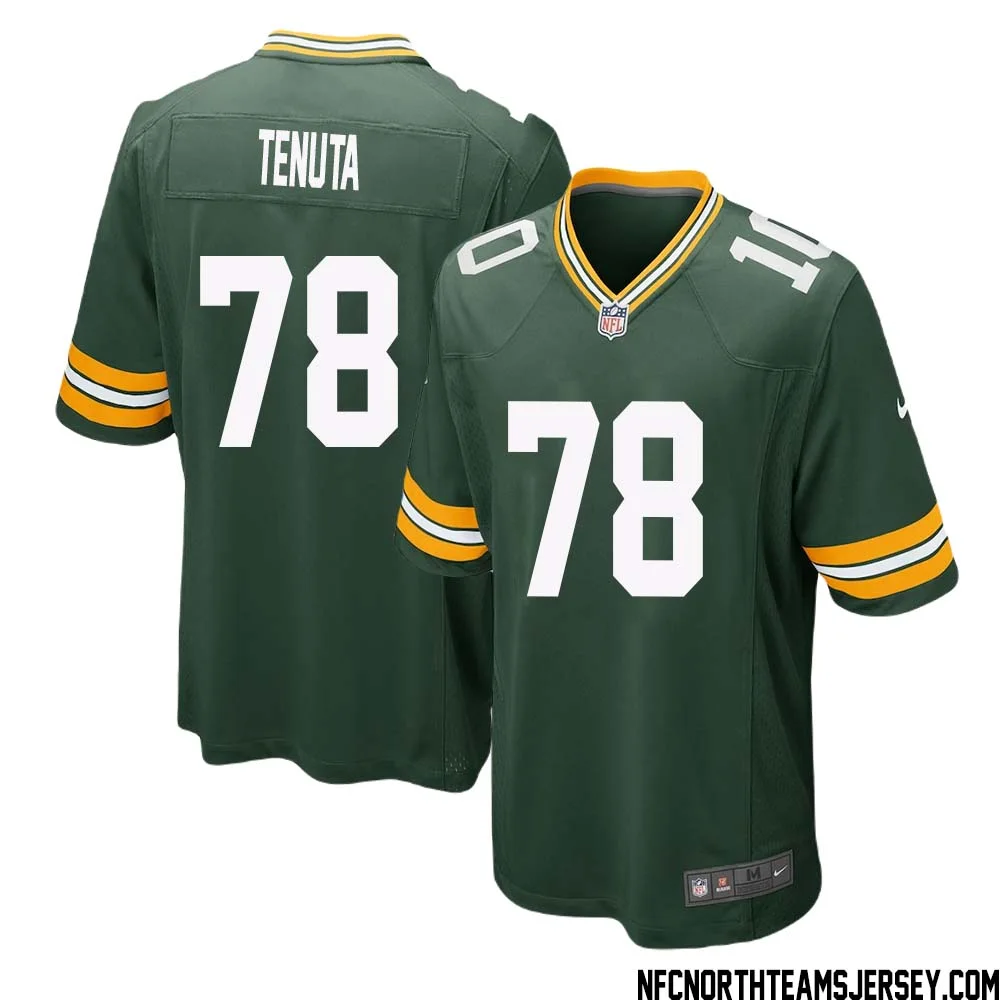 Luke Tenuta No 78 Green Bay Packers Home Game Jersey Mens 1