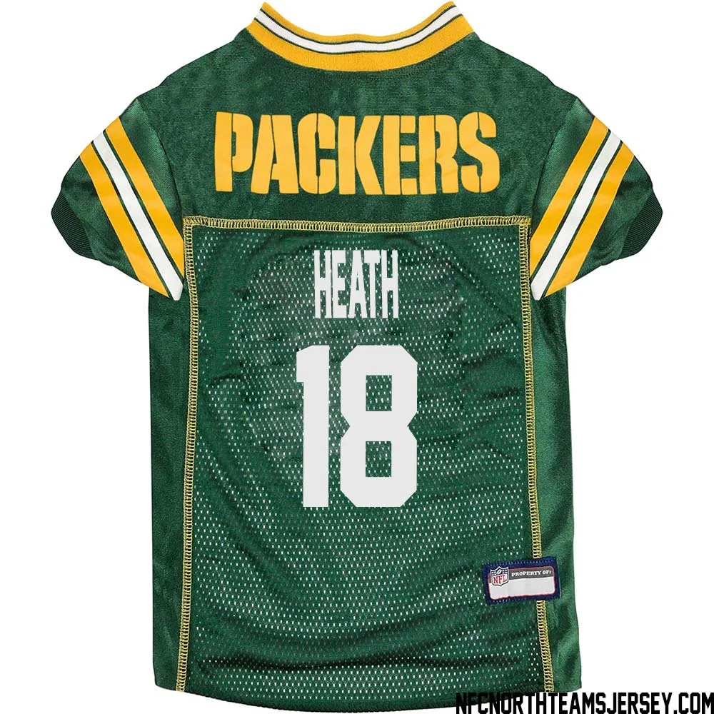 Malik Heath No 18 Green Bay Packers Dog Jersey Green