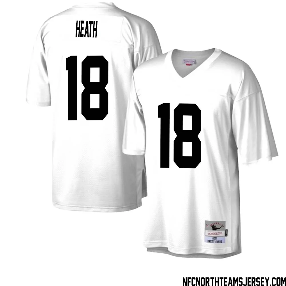 Malik Heath No 18 Green Bay Packers Mitchell Ness Legacy Replica Jersey White 2