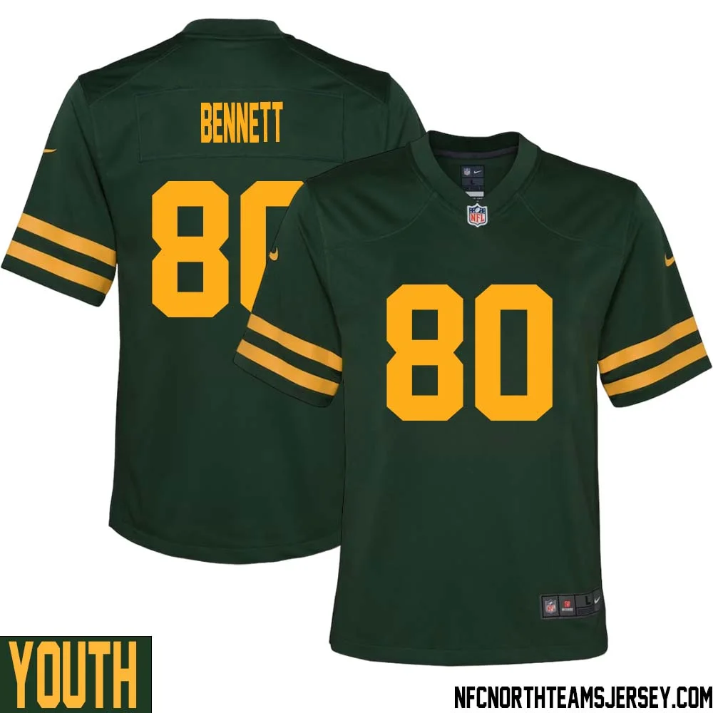 Martellus Bennett No 80 Green Bay Packers Alternate Jersey Green Youth