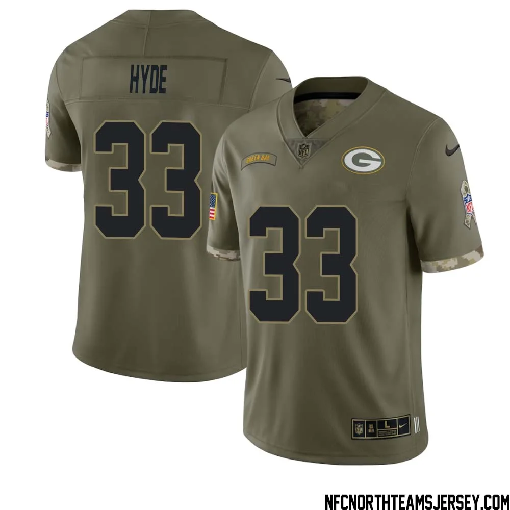Micah Hyde No 33 Green Bay Packers 2022 Salute To Service Limited Player Jersey Mens 1