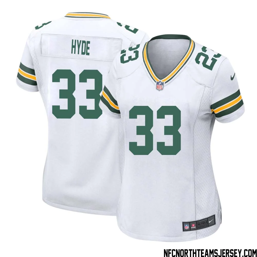 Micah Hyde No 33 Green Bay Packers Away Game Jersey Womens White 1