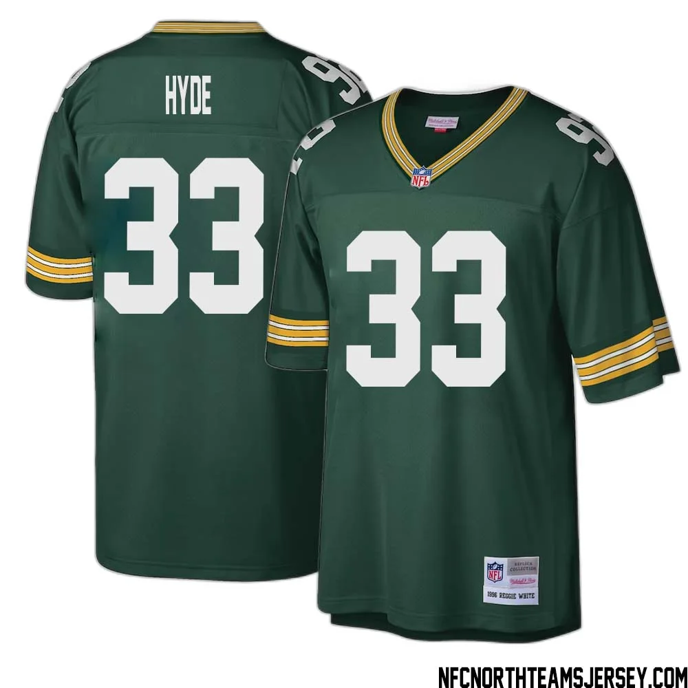 Micah Hyde No 33 Green Bay Packers Mitchell Ness Big Tall 1996 Retired Player Replica Jersey Green 1